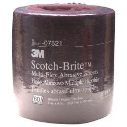 Bùi nhùi cao cấp 3M 07521Scotch Brite Multi-Flex Abrasive Sheet Roll 8 inch x 4 inch